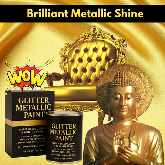 DIY Glitter Metallic Paint - Water-Based Brilliance
