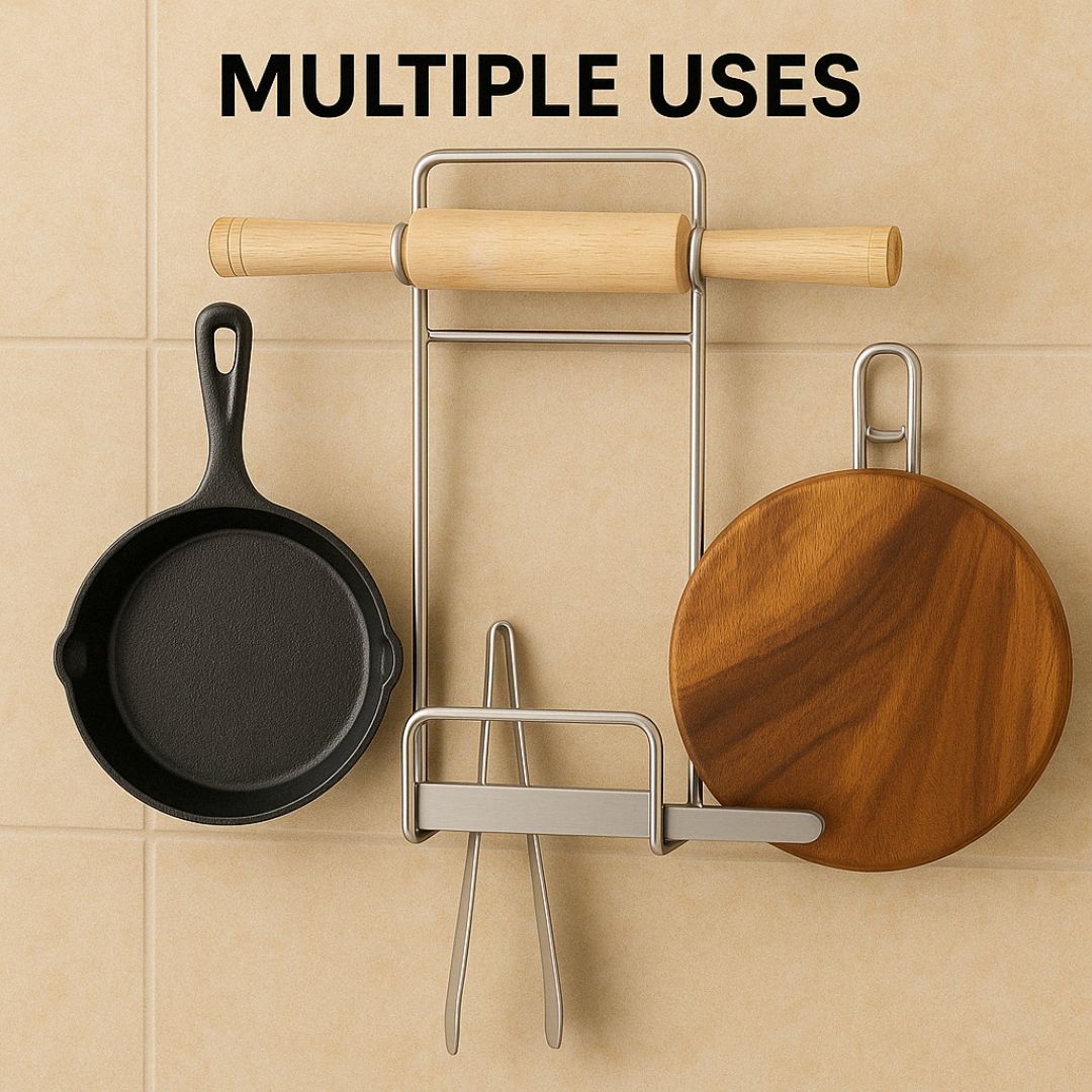 Stainless Steel Rolling Pin Holder Chakla Belan Stand